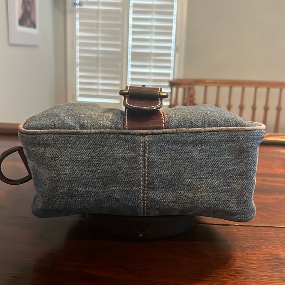 Fendi Vintage Hobo Bag Blue Denim & Leather - Picture 5 of 15